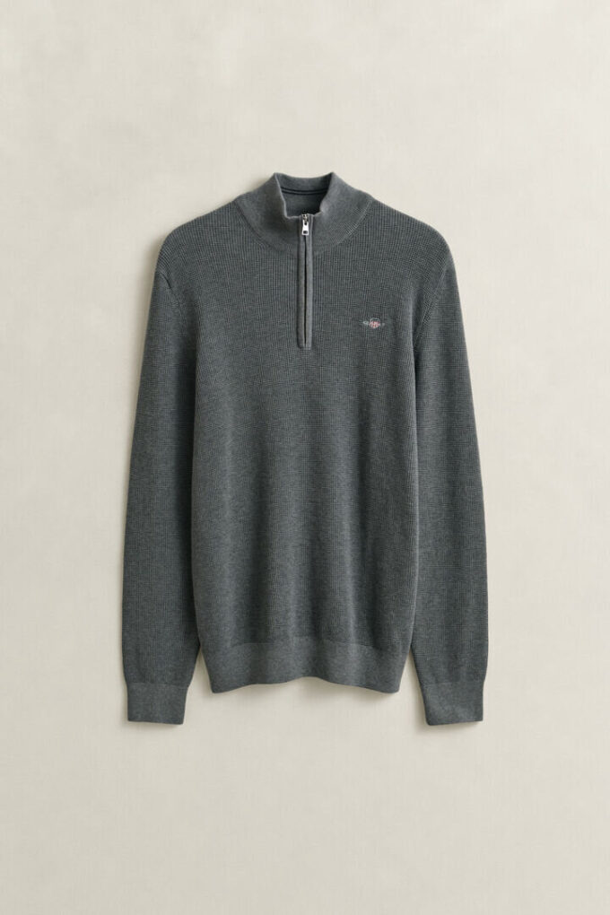 Sweter z bawełny z półzamkiem