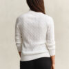 Sweter z dzianiny typu cable knit z półzamkiem