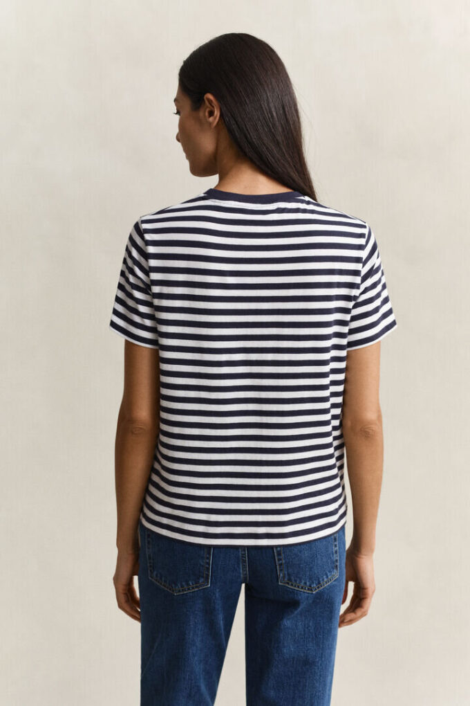 T-shirt w paski z herbem