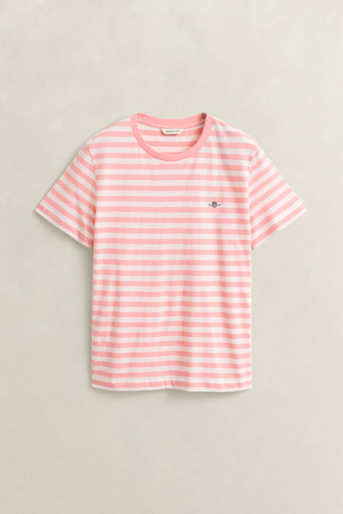 T-shirt w paski z herbem