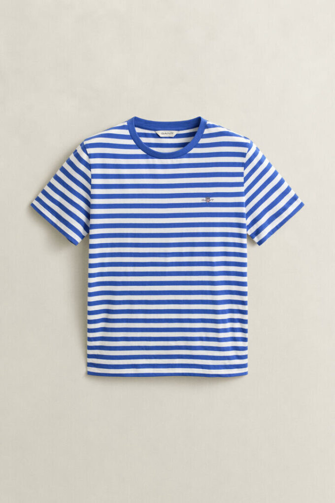 T-shirt w paski z herbem
