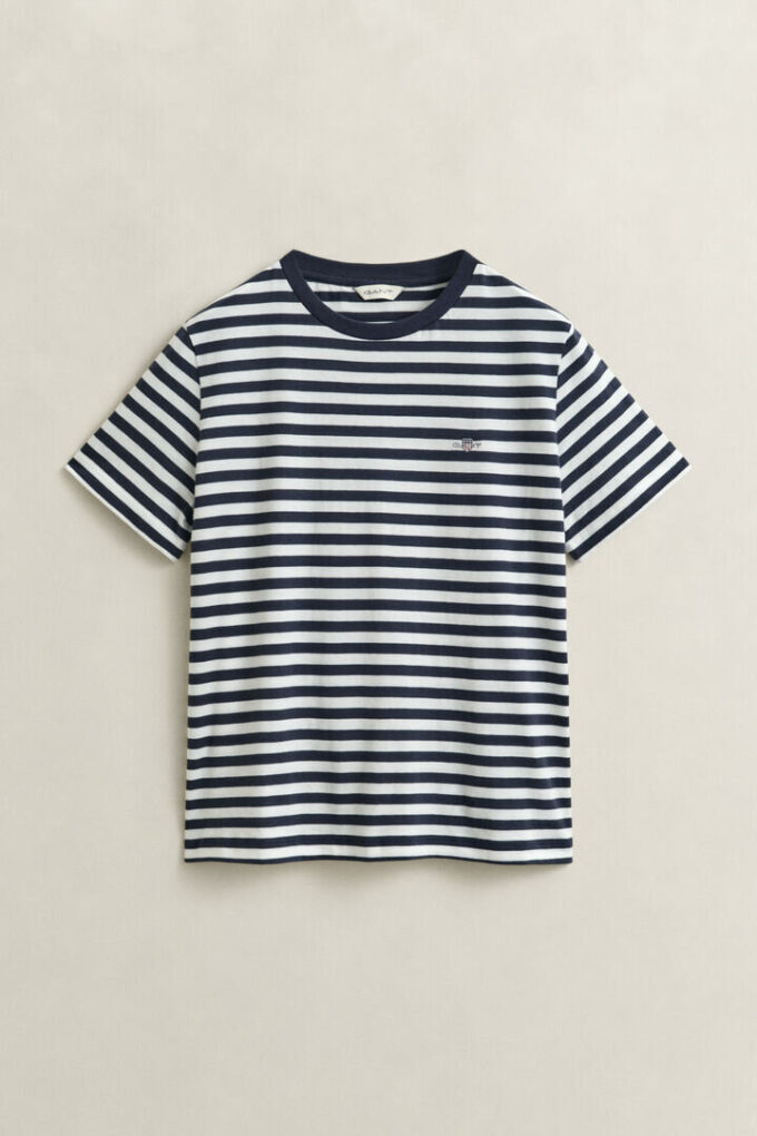 T-shirt w paski z herbem