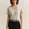 T-shirt z dekoltem w serek i herbem