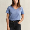 T-shirt z dekoltem w serek i herbem