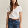 T-shirt z dekoltem w serek i herbem