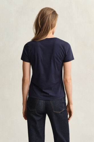 T-shirt z dekoltem w serek i herbem