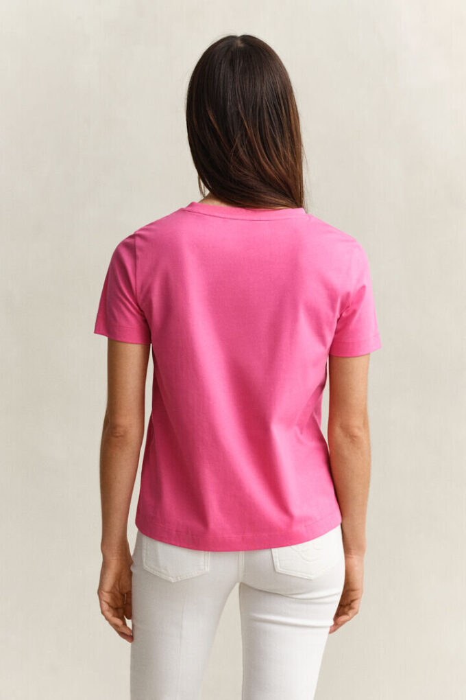 T-shirt z dekoltem w serek i herbem