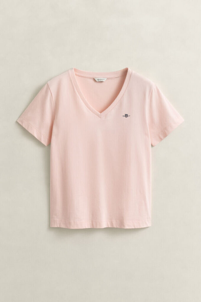 T-shirt z dekoltem w serek i herbem