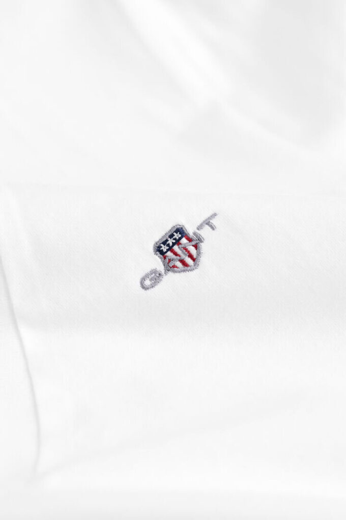 T-shirt z dekoltem w serek i herbem
