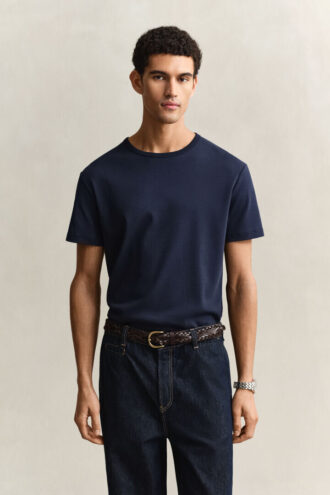 T-shirt z dzianiny interlock