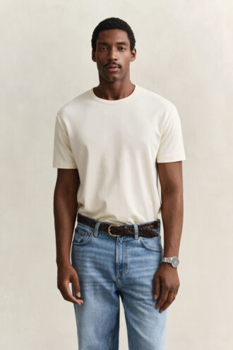 T-shirt z dzianiny interlock