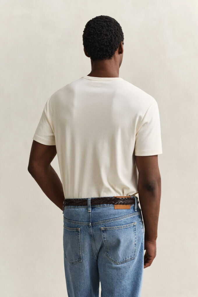 T-shirt z dzianiny interlock