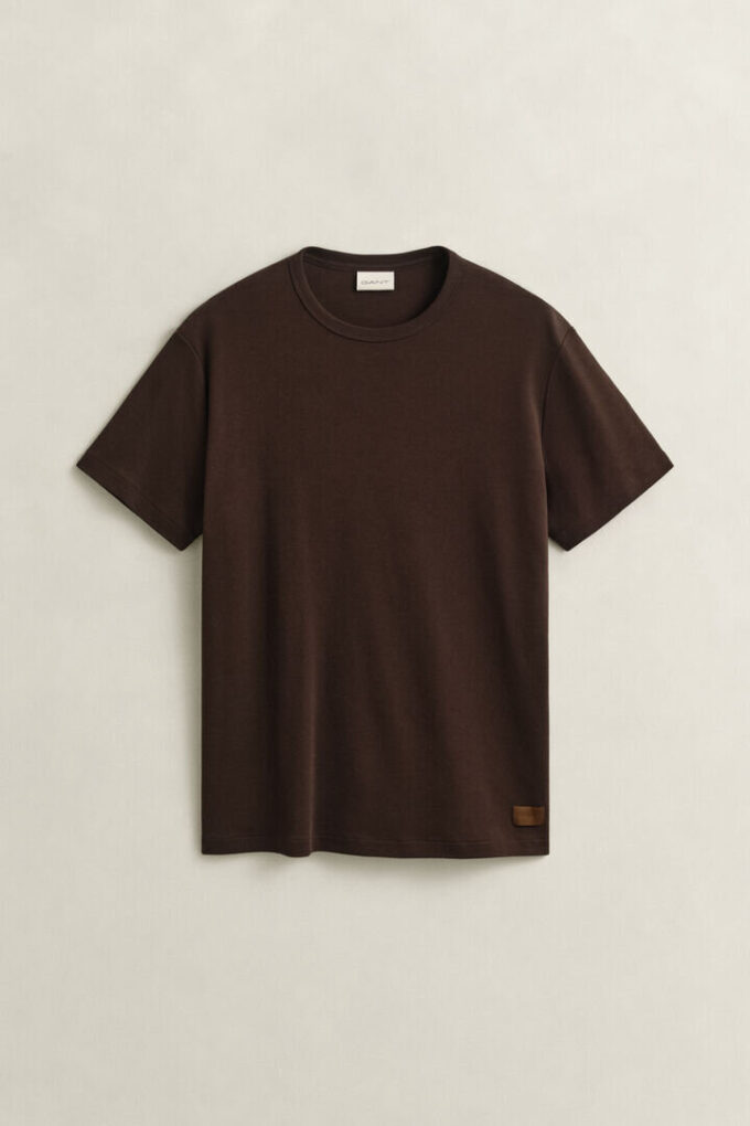 T-shirt z dzianiny interlock