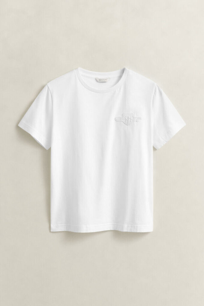 T-shirt z logo w tym samym odcieniu