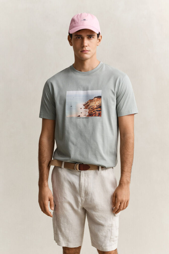 T-shirt z nadrukiem krajobrazu