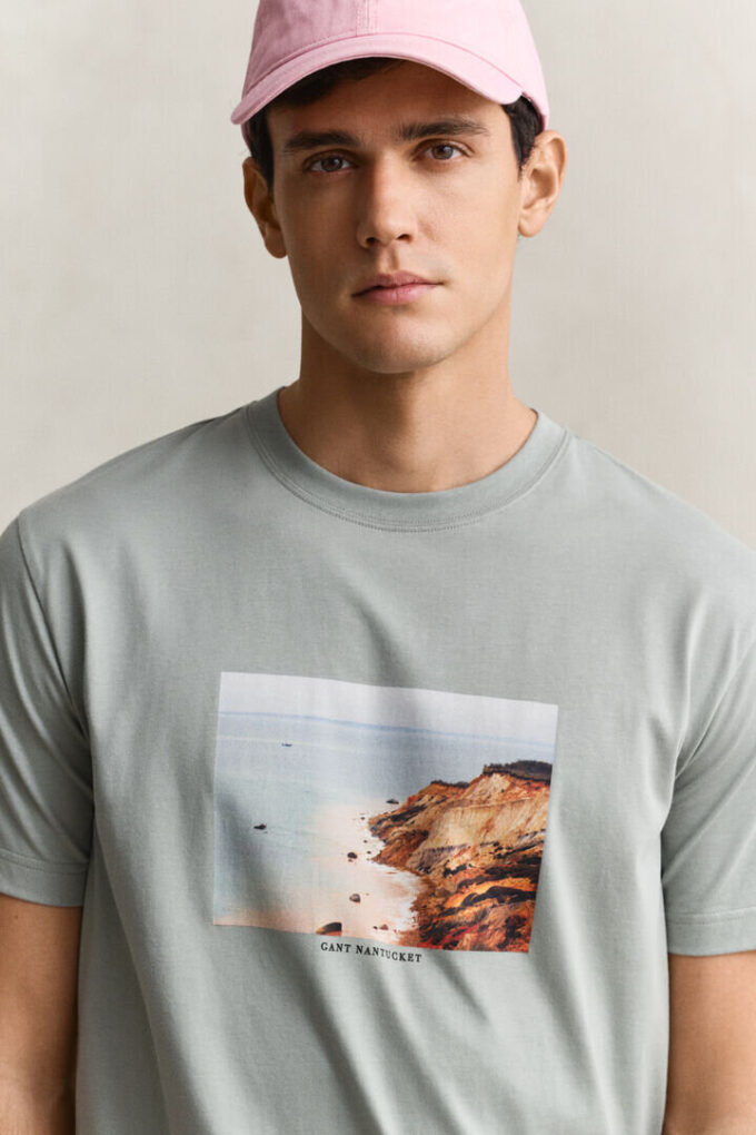 T-shirt z nadrukiem krajobrazu