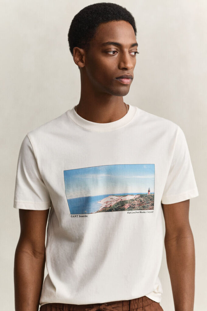 T-shirt z nadrukiem krajobrazu