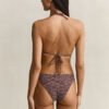 Wzorzysty, wyściełany stanik bikini w kształcie trójkąta